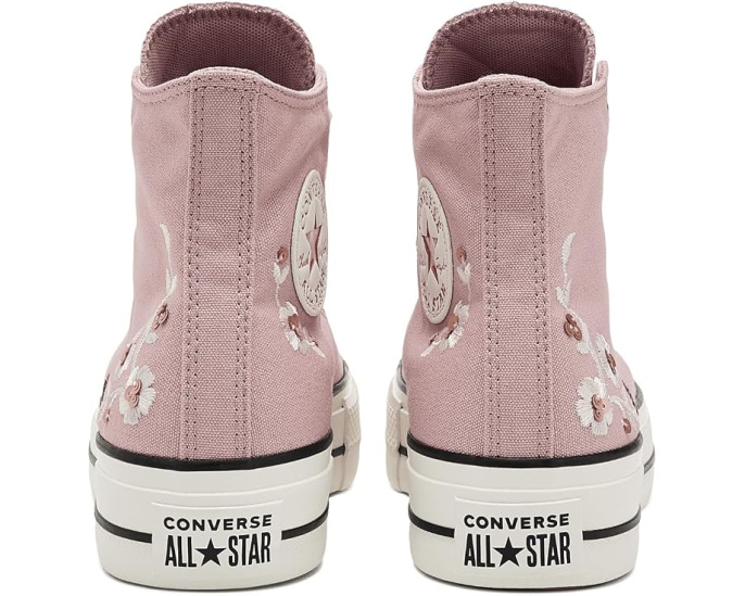 Кеды Converse Chuck Taylor All Star Lift Platform с пайетками и цветами