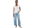 Petite Short Sleeve V-Neck Knit Top w/ Miter Detail