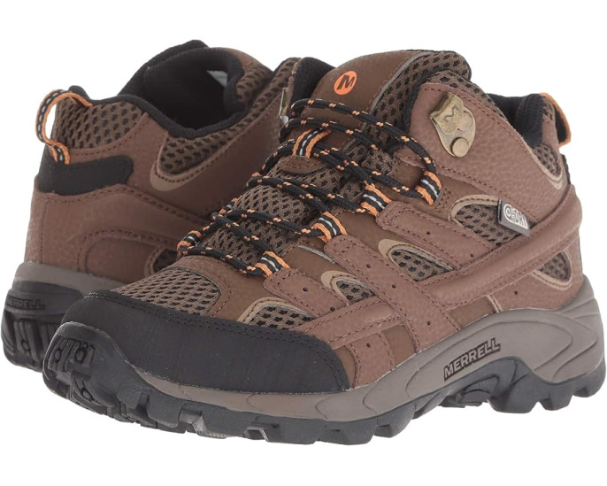 Merrell Kids Детские треккинговые ботинки Moab 2 Mid A/C Waterproof с мембраной