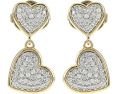 Серьги-пусеты Kate Spade New York Heart Pave Drop с кубическим цирконием
