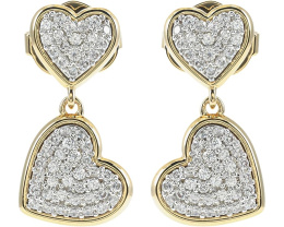 Серьги-пусеты Kate Spade New York Heart Pave Drop с кубическим цирконием