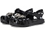 Детские сандалии Crocs Isabella Sandal с блестками черно серебристые