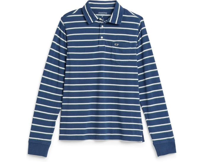 Striped Surf Long Sleeve Polo (Toddler/Little Kid/Big Kid)