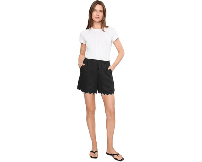 Шорты CeCe Scallop Edge Shorts с контрастной отделкой