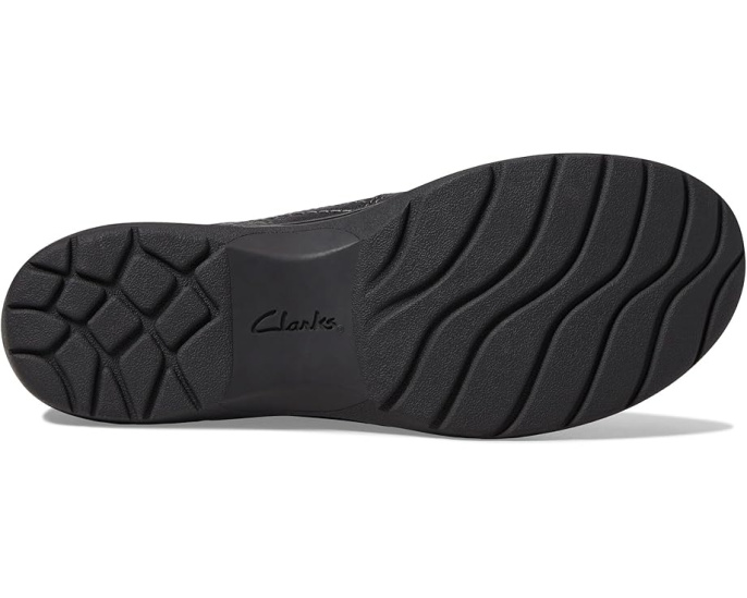 Туфли Clarks Carleigh Ray на плоской подошве с кожаным верхом и молнией