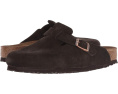 Биркенштоки Boston Soft Footbed из замши унисекс на пробковой стельке