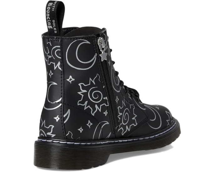 Детские ботинки Dr. Martens 1460 Pascal Y с блестками и боковой молнией