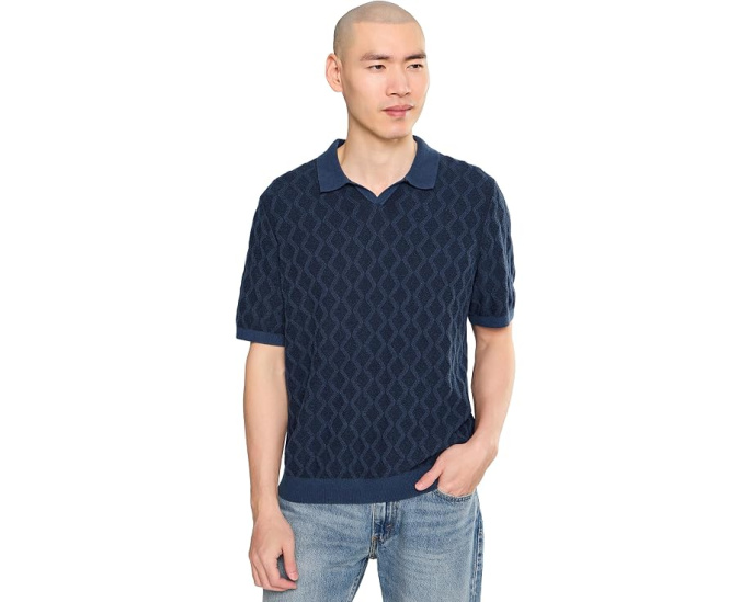 Tommy Bahama поло Ocean Waters Short Sleeve Polo синее Dress