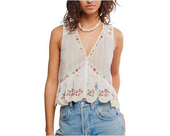 Блуза Free People Ellis с вышивкой
