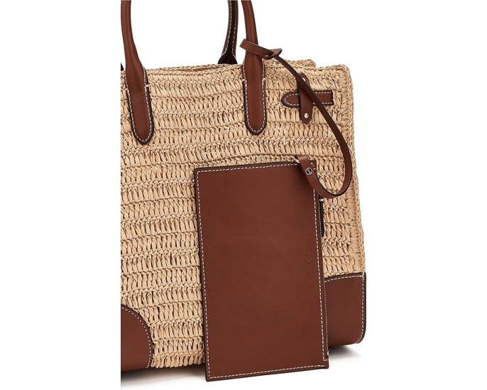 Lauren Ralph Lauren Woven Straw Medium Devyn плетеная соломенная сумка тоут