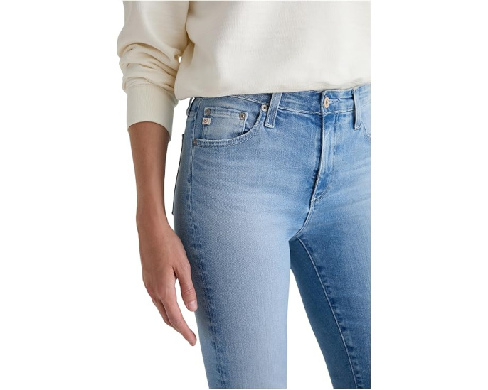 Джинсы AG Jeans Farrah Mid Rise Crop Boot укороченные с расклешенным низом