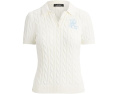 Хлопковый пуловер поло Cable Knit Cotton от Lauren Ralph Lauren