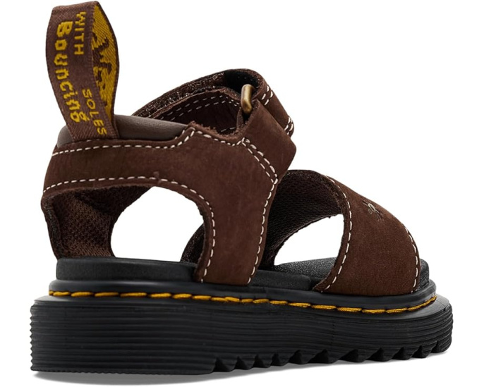 Сандалии Dr. Martens Marlowe Flower T для малышей с тиснением и пряжками