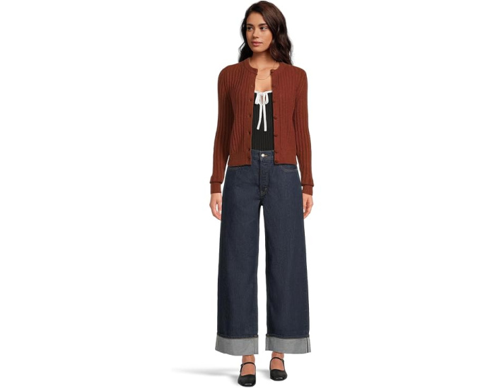 Кардиган Madewell Long Sleeve Cozy Cotton Ribbed с длинными рукавами