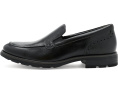 Clarks Emmet Step туфли на каждый день из черной гладкой кожи