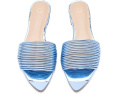 Journee Collection Feather Босоножки синие на плоском ходу с открытым носком