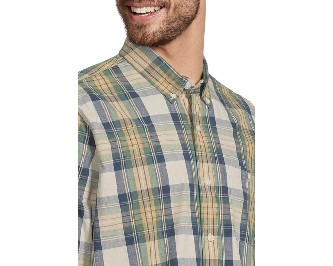 Рубашка Comfort Stretch Chambray от L.L.Bean с длинным рукавом и традиционным кроем навыпуск