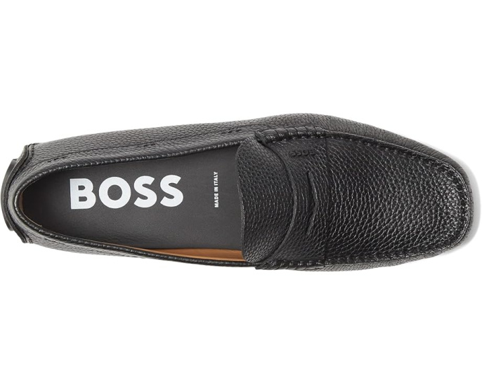 Мокасины BOSS Driver Grain Leather из зернистой кожи