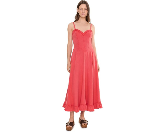 Платье миди Free People Another Season из хлопка с принтом