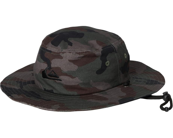 Шляпа Quiksilver Bushmaster из хлопка с регулируемым подбородочным ремнем