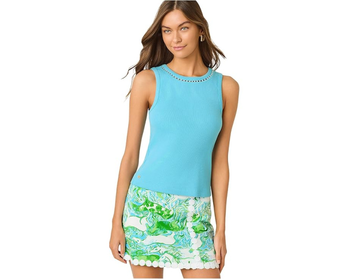Топ Vanna из трикотажа с отделкой жемчугом Lilly Pulitzer