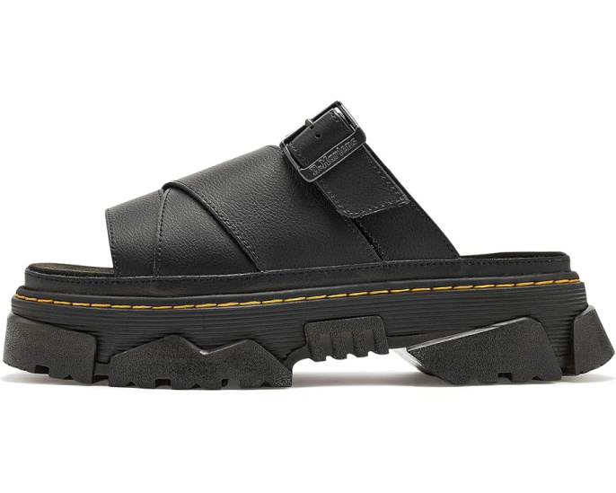 Сланцы Dr. Martens Mattison с круглым носком и пряжкой на платформе