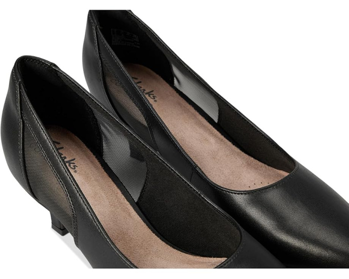 Туфли Clarks Kepley Cora с перфорированными вставками и каблуком kitten heel