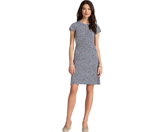 Платье Martine в горошек от Hatley синее с коротким рукавом