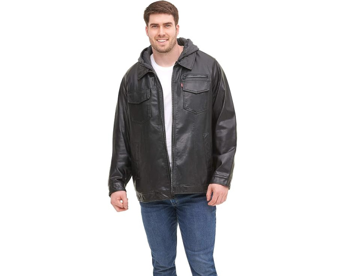 Levi's куртка Big & Tall Vintage Deer Sherpa Lined Trucker с капюшоном
