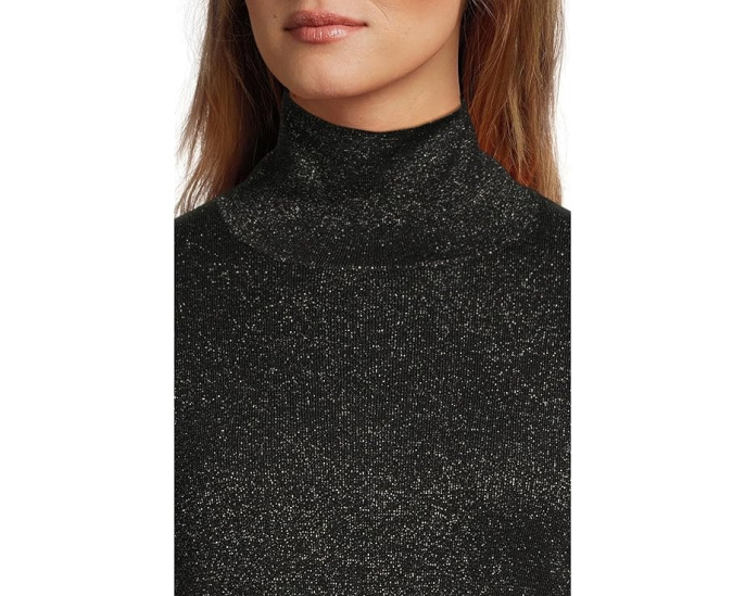 Свитер EILEEN FISHER из шерсти с люрексом и воротником-стойкой