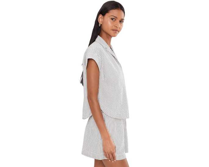 Рубашка Madewell Mindy с капюшоном и полосками