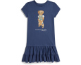 Платье хлопковое ярусное Polo Ralph Lauren с мишкой для детей