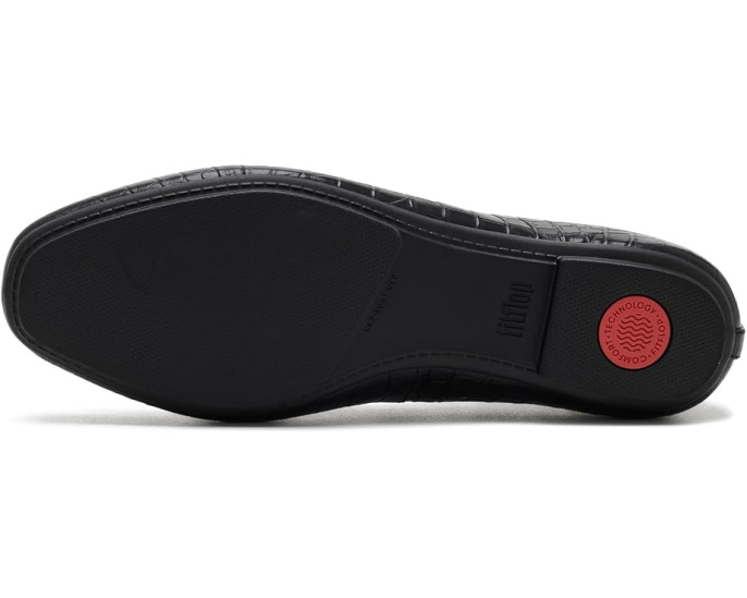 Балетки Delicato Crocodile из кожи с принтом крокодила FitFlop