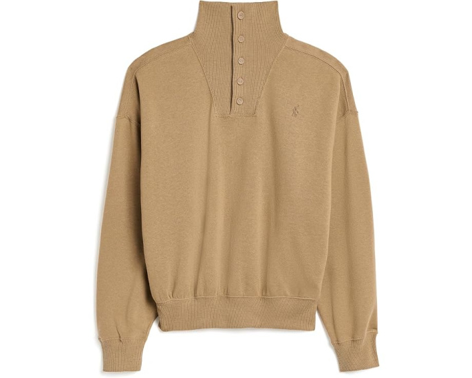Fleece Funnel Neck Boxy Sweatshirt (Toddler/Little Kid)