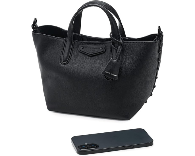 Сумка тоут Rebecca Minkoff Riley SM из соломки на цепочке