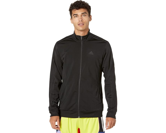 Трикотажная куртка Adidas Essentials 3-Stripes Tricot Track Jacket с полной застежкой