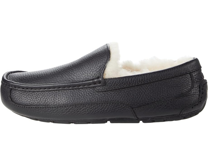 UGG Ascot Leather домашние тапочки с подкладкой UGGPlush