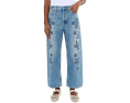 Вышитые джинсы Madewell Embroidered Low Slung Baggy Crop в стиле Worn