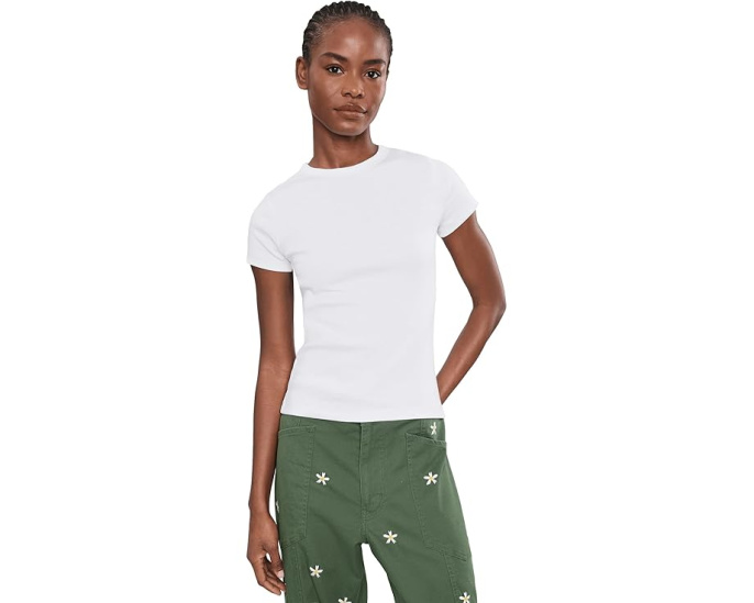 Футболка Madewell с воротником-стойкой из рибаны