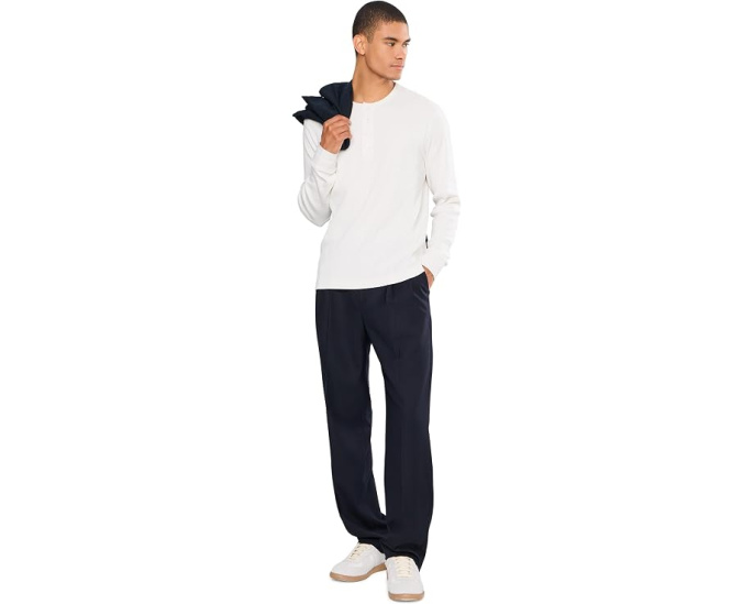 Топ Cotton Rib Long Sleeve Henley от Vince с длинным рукавом