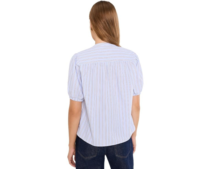 Рубашка NIC+ZOE Petite Eton Stripe с трехцветной полоской
