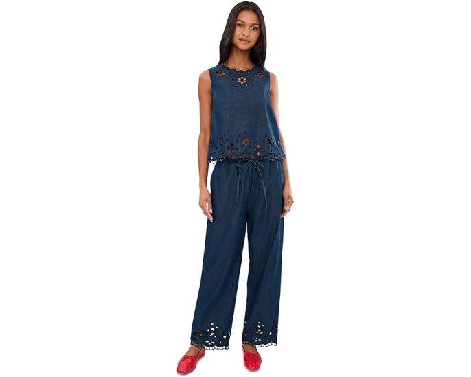 Топ Madewell Denim Embroidered Shell с вышивкой