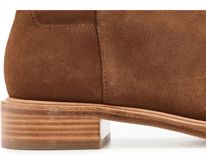 Ботинки Stuart Weitzman 5050 Gisele до колена из замши с эластичной вставкой