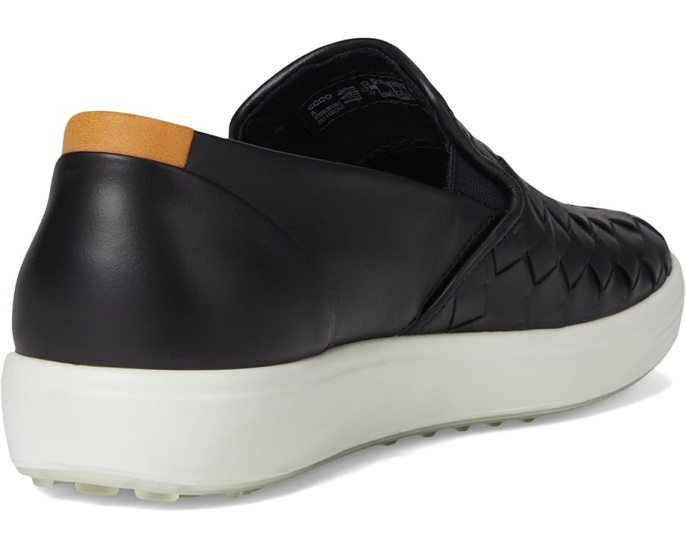 Кроссовки ECCO Soft 7 Woven Slip-On 3.0 с эластичными вставками и кожаным верхом