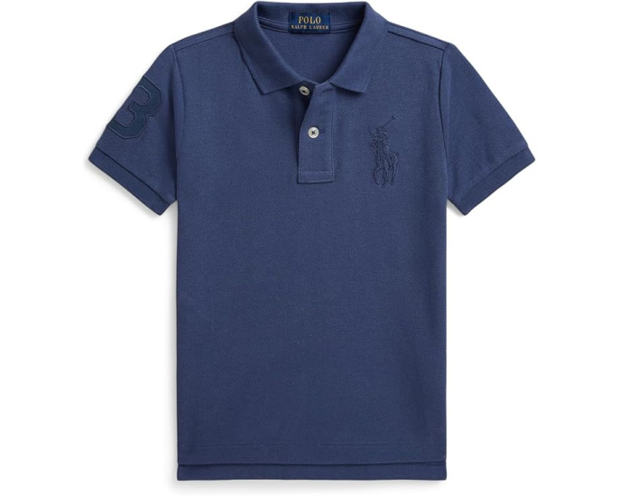 Детская сетчатая рубашка поло Big Pony с рисунком Polo Ralph Lauren