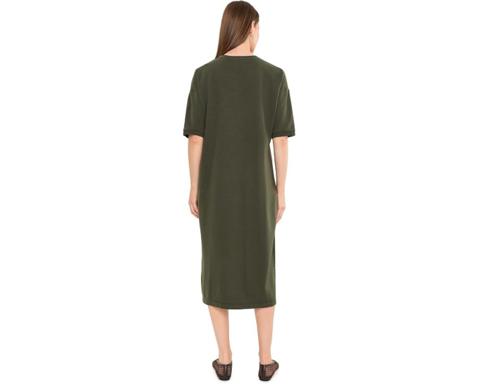 Платье Eileen Fisher миди из махры с воротником-хомутом
