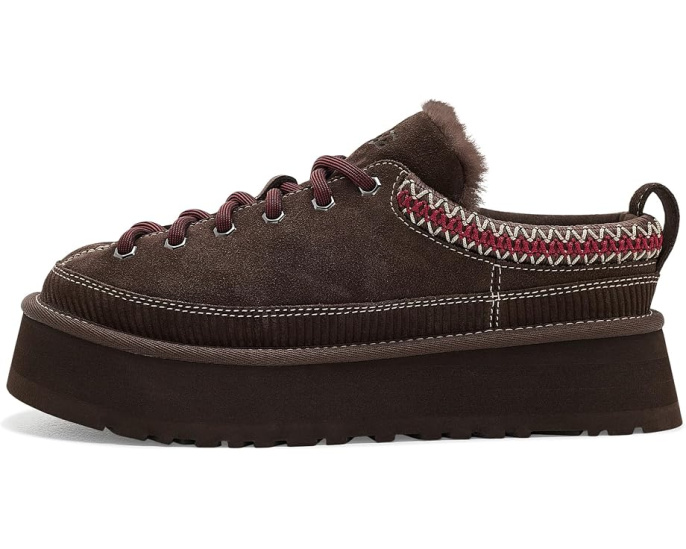 Домашние тапочки UGG Heritage Lace-Up со съемным шармом из овчины
