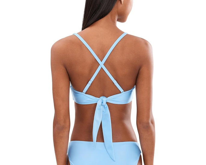 Купальник Seafolly Palermo Multi Fit Longline Tri Bra с пудрово-голубым цветом