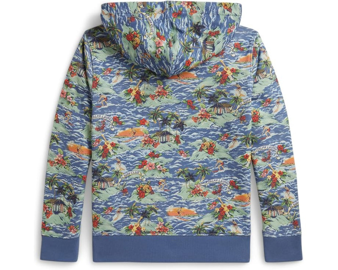 Худи Polo Ralph Lauren Tropical-Print French Terry Hoodie для детей с принтом