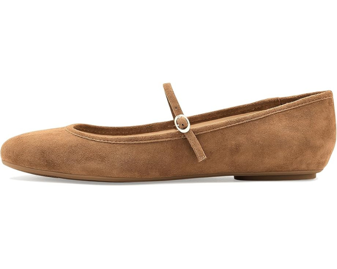 Балетки Classik с ремешком и квадратным каблуком из кожи Nine West